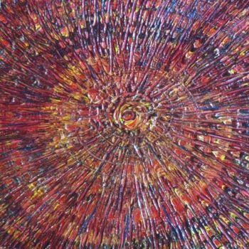 Painting titled "Multicolor Sun" by Barbara Hughes, Original Artwork