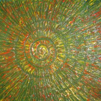 Pittura intitolato "tricolore sun" da Barbara Hughes, Opera d'arte originale