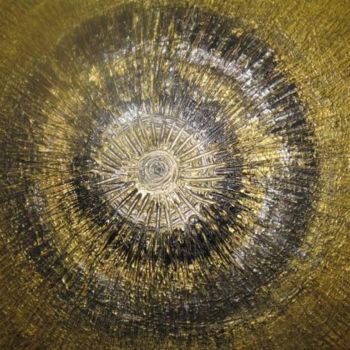 Pittura intitolato "Golden Sphere" da Barbara Hughes, Opera d'arte originale
