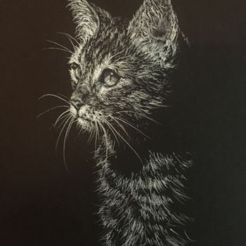 Drawing titled "Patience" by Barbara Labutis, Original Artwork, Charcoal