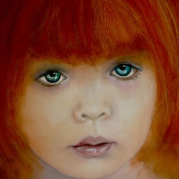 Painting titled "Redhead" by Barbara Gentsch, Original Artwork, Oil