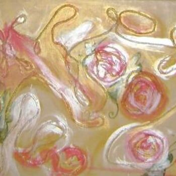 Painting titled "Roses 2" by Barbara Rodriguez, Original Artwork, Oil