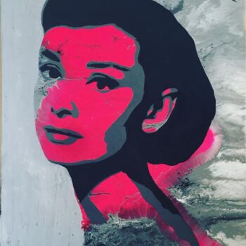 Painting titled "Audrey" by Barbaros Ayvaz, Original Artwork, Acrylic