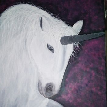 Peinture intitulée "Unicornio" par Barbara Ribeiro, Œuvre d'art originale, Acrylique