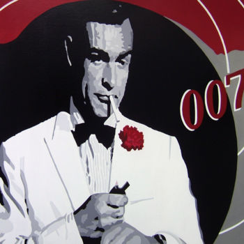 Schilderij getiteld "JAMES BOND   " SEAN…" door Ado, Origineel Kunstwerk, Acryl