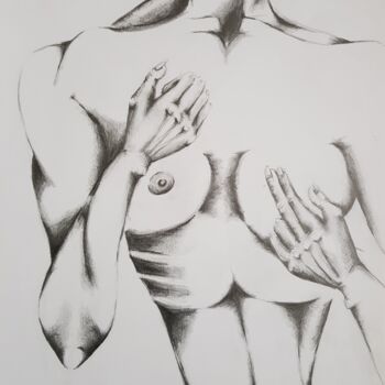 Drawing titled "Body" by Barbora Fabova, Original Artwork, Pencil