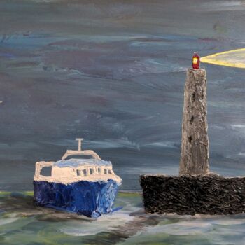 绘画 标题为“Retour de pêche” 由Barbour, 原创艺术品, 油