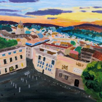 Painting titled "Avignon" by Barbour, Original Artwork, Oil