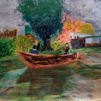 Pintura titulada "Barque" por Barbour, Obra de arte original, Acrílico