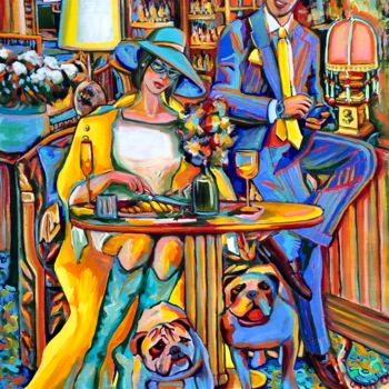 Картина под названием "The date at Chiltern" - Barbsie, Подлинное произведение искусства, Масло