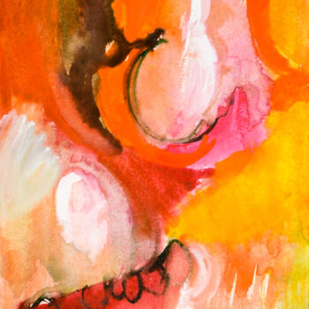 Картина под названием "Spring flowers II" - Yuliya Bardun, Подлинное произведение искусства, Акварель