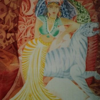 Painting titled "Madona" by Barindam Bose, Original Artwork