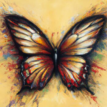 Arts numériques intitulée "Butterfly" par Barış Özgültekin, Œuvre d'art originale, Peinture numérique