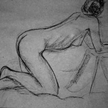 Drawing titled "TANIA 1" by Karmailo, Original Artwork, Charcoal