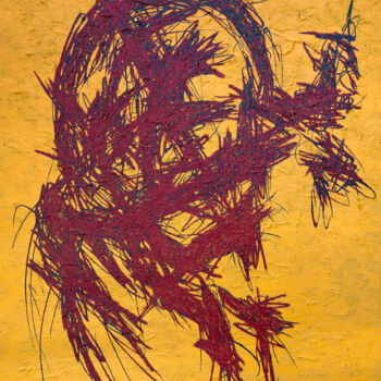 Pintura titulada "Portrait of a Worker" por Ihar Barkhatkou, Obra de arte original, Oleo Montado en Bastidor de camilla de m…