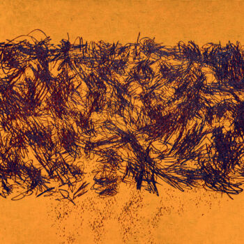 Pintura intitulada "The Field of Eisens…" por Ihar Barkhatkou, Obras de arte originais, Óleo Montado em Armação em madeira