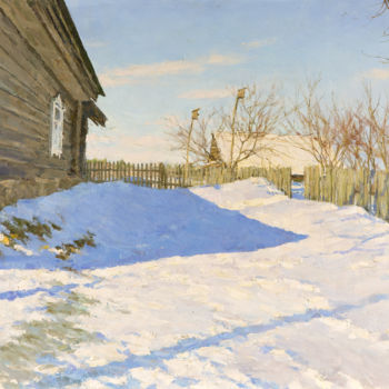 Painting titled "Blue Shadow" by Igor Barkhatkov, Original Artwork, Oil