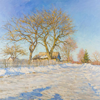 「Winter in the Count…」というタイトルの絵画 Igor Barkhatkovによって, オリジナルのアートワーク, オイル