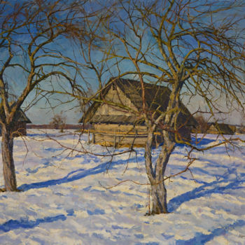 Painting titled "March" by Igor Barkhatkov, Original Artwork, Oil