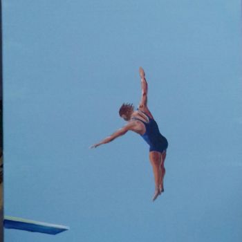 Painting titled "Grand saut" by Flachet, Original Artwork