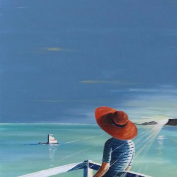 Painting titled "Recherche d inspira…" by Flachet, Original Artwork, Oil