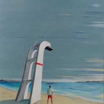 Malerei mit dem Titel "En rouge et blanc" von Flachet, Original-Kunstwerk, Öl
