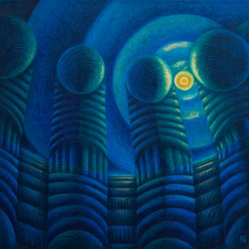 Painting titled "Insomnia II" by Barna, Original Artwork, Acrylic