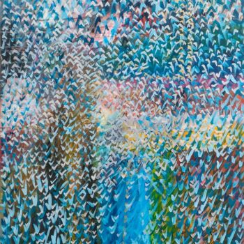 Pintura titulada "FLOWING" por Adel Barnat, Obra de arte original, Acrílico Montado en Bastidor de camilla de madera