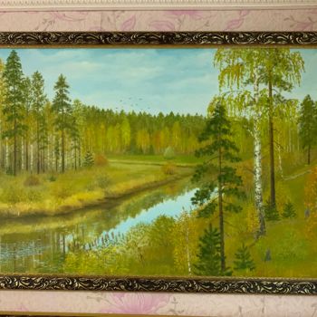 Painting titled "Природа 2" by Leonid Malshakov, Original Artwork, Oil