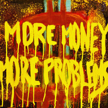 "More money more pro…" başlıklı Tablo Baroke tarafından, Orijinal sanat, Sprey boya Ahşap Sedye çerçevesi üzerine monte edil…