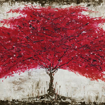 Peinture intitulée "Tree N-875" par Baron Visi, Œuvre d'art originale, Acrylique