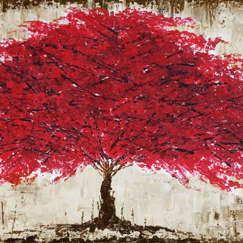 Painting titled "Tree N-912" by Baron Visi, Original Artwork, Acrylic