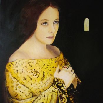 Painting titled "orante" by Baron, Original Artwork, Oil