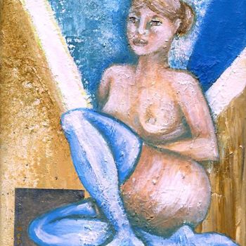 Pittura intitolato "Les bas bleus" da Baron Samdi, Opera d'arte originale, Olio