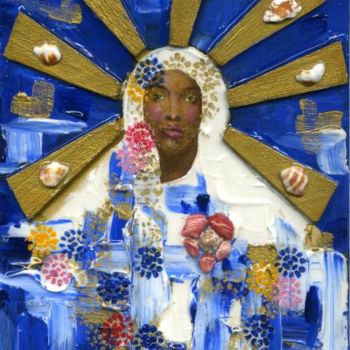 Peinture intitulée "Guadalupe" par Baron Samdi, Œuvre d'art originale, Huile