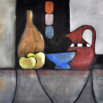 Pintura intitulada "Déjeuner" por René Barranco, Obras de arte originais, Óleo