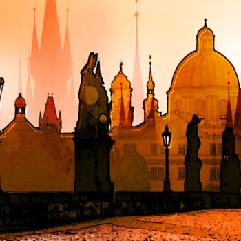 Arte digital titulada "Prague" por René Barranco, Obra de arte original, Trabajo Digital 2D