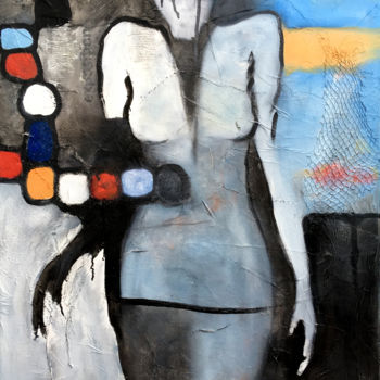 Painting titled "Barbara" by René Barranco, Original Artwork, Oil