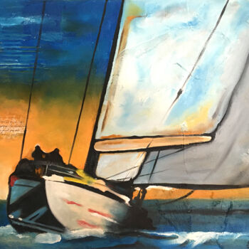 Pittura intitolato "Sous le vent" da René Barranco, Opera d'arte originale, Olio