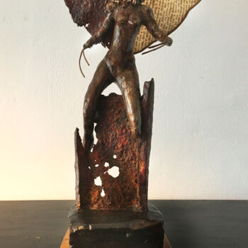 Sculpture titled ""MEBAHIAH"" by René Barranco, Original Artwork, Clay