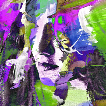 Arte digitale intitolato "Three Muses (color…" da Barry Farley Visual Arts, Opera d'arte originale, Pittura digitale