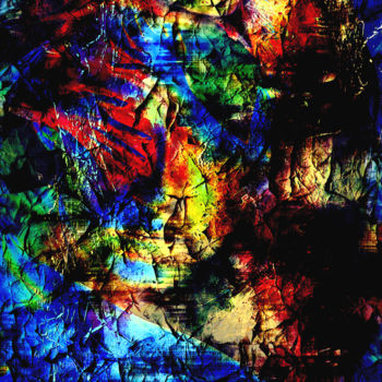 Arte digital titulada "Rainbow Cavern" por Barry Farley Visual Arts, Obra de arte original, Pintura Digital