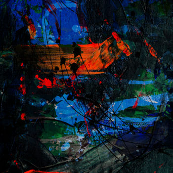 Digitale Kunst mit dem Titel "Tethered to a Night…" von Barry Farley Visual Arts, Original-Kunstwerk, Digitale Malerei