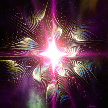 Digitale Kunst mit dem Titel "Creator of Stars" von Barry Farley Visual Arts, Original-Kunstwerk, Digitale Malerei
