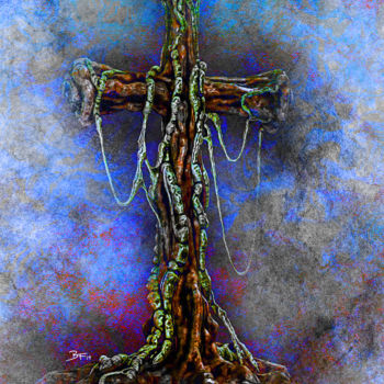 Arts numériques intitulée "Symbol of His Sacri…" par Barry Farley Visual Arts, Œuvre d'art originale, Peinture numérique