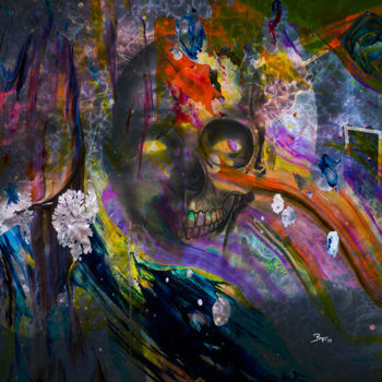 「RUKIREK Nightmare」というタイトルのデジタルアーツ Barry Farley Visual Artsによって, オリジナルのアートワーク, デジタル絵画 その他の剛性パネルにマウント