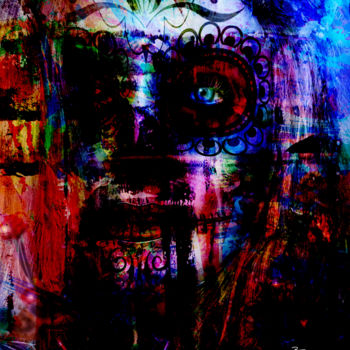 Arte digitale intitolato "la muerta" da Barry Farley Visual Arts, Opera d'arte originale, Pittura digitale Montato su Altro…