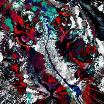 Digitale Kunst mit dem Titel "Instinctive Predator" von Barry Farley Visual Arts, Original-Kunstwerk, Digitale Malerei Auf A…