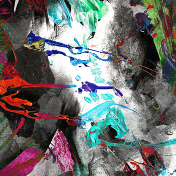 Arts numériques intitulée "Violent Fusion of E…" par Barry Farley Visual Arts, Œuvre d'art originale, Peinture numérique Mon…