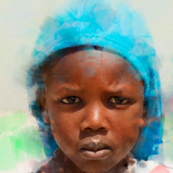 Фотография под названием "Namibia child" - Bart Debo, Подлинное произведение искусства, Цифровая фотография